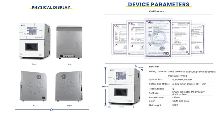 5 Axis dental CAD CAM Milling Machine For Glass Ceramic display 5 Axis dental CAD CAM Milling Machine For Glass Ceramic display